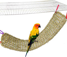 Bird Seagrass Mat,Natural Grass Woven Net Hammock Hanging on Parrot Cage...  picture