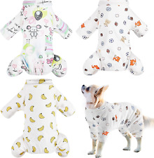 3 Pieces Puppy Pajamas Adorable Dog Bodysuit Soft Puppy Rompers Pet Cozy Bodysui picture