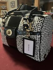 COACH Dog or Cat CARRIER BLACK/WHITE OP ART PENELOPE TRAVEL BAG TOTE 60391 used picture
