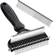 Pet Grooming Brush, Dog Deshedding Tool, 2 in 1 Effective Undercoat Rake for Dog picture