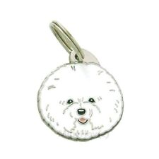 Dog name ID Tag, Bichon frise, Engraved, Personalized, Handmade, Charm picture