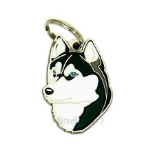 Siberian Husky dog name ID Tag, Personalized, Engraved, Handmade, Charm picture