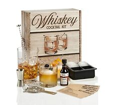 Whiskey Cocktail Kit: Rocks Drinking Glass Set, 750ml Crystal Mixing Glass,  picture