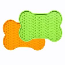 2Pcs Licking Mat for Dogs and Cats, Peanut Butter Lick Pads Slow Feeder Food Mat picture