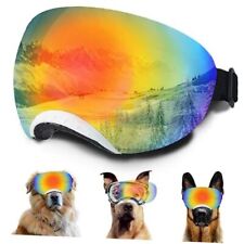 Dog Goggles, Dog Sunglasses Magnetic Reflective Colored Lens-White Frame picture