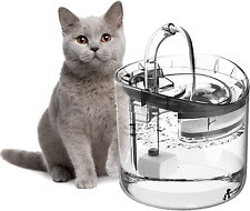 Cat Water Fountain, 1.8L Clear Automatic Water Dispenser for Pet Drinking Founta picture