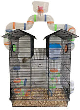 Black Hamster Land Watch Tower Dwarf Hamster Habitat Gerbil Mouse Mice Rat Cage  picture
