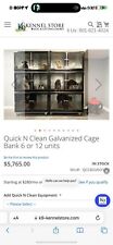 K9 Kennel, Quick N Clean, Black Galvanized Cage Bank Units picture