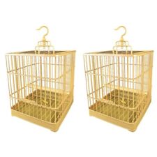  2 Sets Budgie Cage Pet Supply Square Parrot Small Bird Pigeon Hanging Travel picture