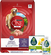 Purina Bundle Pack Senior Dog Food and Eye Care Dog Supplements, ONE +Plus Vibra picture