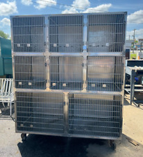 8 Unit Veterinary Dog Cat Kennel Animal Cage Commercial Stainless Steel CAN SHIP picture