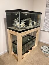 Saltwater fish tank  40 gallon and Tank stand and 20 gallon Sump and Live Rock picture