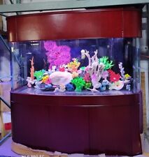 WARRANTY INCLUDED 215 gallon GLASS bow front aquarium fish tank set picture