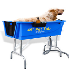 Elevated Pet Bath Tub Grooming Station Wash Dog Indoor Outdoor Shampoo Secure picture