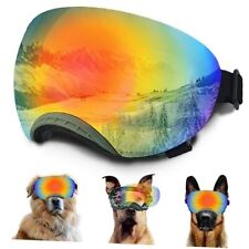 Dog Goggles, Dog Sunglasses Magnetic Reflective Colored Lens-Army Green Frame picture