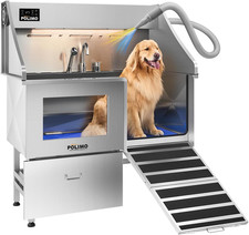 Dog Washing Station with Built-In Pet Dryer and LED Display 50