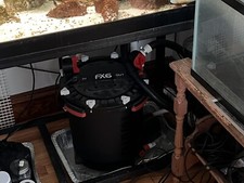 125 GALLON FISH TANK, STAND, FX6 FILTER, FINNEX 24/7 LIGHT, ROCKS, GRAVEL picture