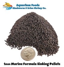 MARINE FORMULA SINKING PELLETS - 2 LBS - 50-55% PROTEIN - 1MM / 1/32