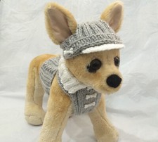 pet clothes for small dogs Knit Visor Hat with Vest size XXS XS S picture