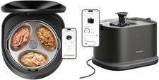 Smart Cat Feeder & Water Fountain - 3 Meals, App-Controlled, Stainless Steel Bow picture