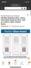 Large Dog Endura Flap Pet Door/30” Full View Glass 60” French Doors Insert Panel picture