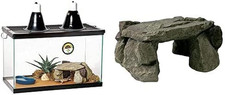 10 Gallon Desert Pet Reptile Starter Habitat Kit with  Shale Rock Den Decor Hide picture