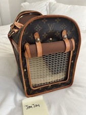 Louie Vuitton Dog Bag Carrier Pet Purse Tote Travel 40 picture