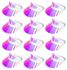 12 Pack Sun Visor Hats Women UV Protection Clear Outdoor Beach Sports Golf Su... picture