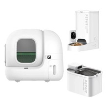Auto Litter Box Smart Feeder Water Fountain PETKIT Pet Starter Kit picture