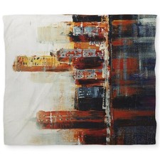 Abstract Red Cityscape King Size Duvet Cover - Home Decor #C1DCKSW08Q04PJ picture