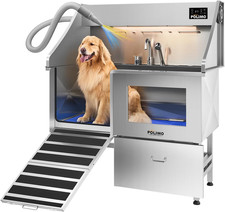 Dog Washing Station with Built-In Pet Dryer and LED Display 50